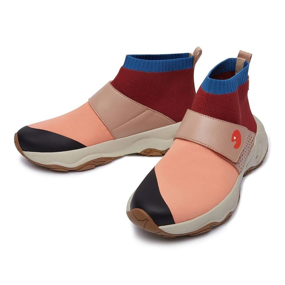 UIN Women's Walking Shoes Non-Slip Comfort Sneaker(Coral CAZORLA II) New No Box